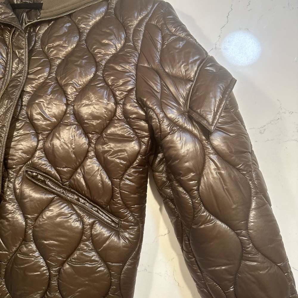 Dion Lee Quilted Ripstop Oversized Flight Jacket Green - Picture 3 of 5